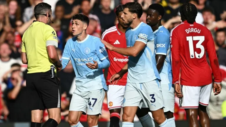 Manchester City’s Phil Foden Sees Red During Heated Derby Clash at Old Trafford