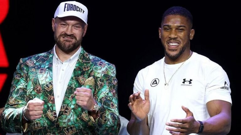 Fury and Joshua Trade Jokes at Cardiff Fight Launch